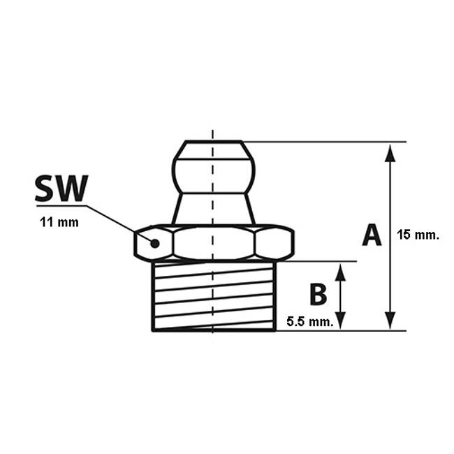 Vendita online Ingrassatore H1 M10x1,50 VZ-SK-SW11 art.150 15